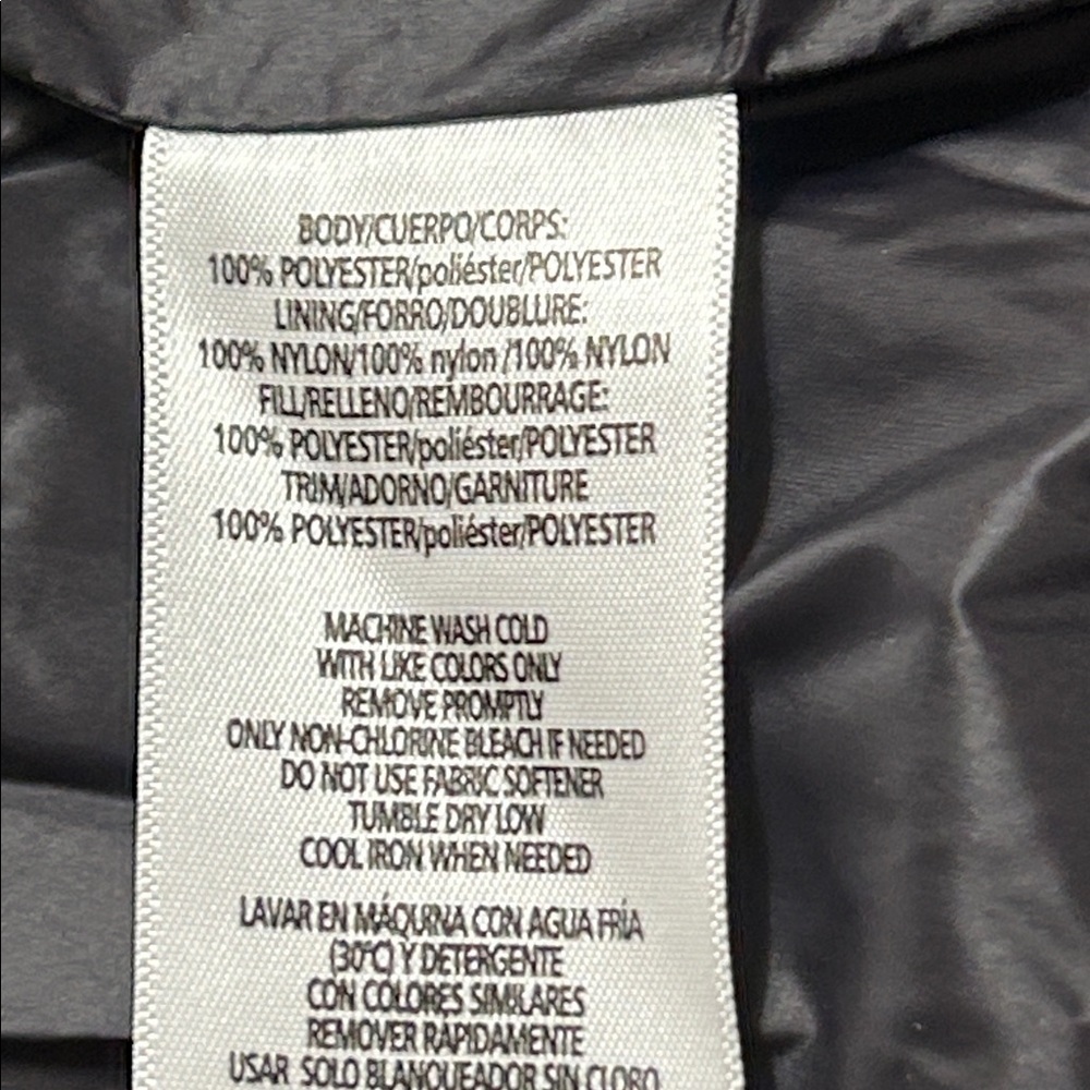CALVIN KLEIN PERFORMANCE PUFFER VEST BLACK QUILTED ZIP UP SHERPA TRIM SZ M - Picture 10 of 12